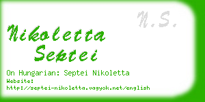nikoletta septei business card